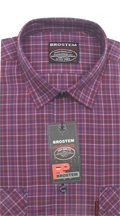 Рубашка мужская хлопок 100 % SH670-1 BROSTEM полуприт. - фото 11234