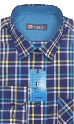 Мужская рубашка лен/хлопок LN143-Z Brostem приталенный - фото 11583