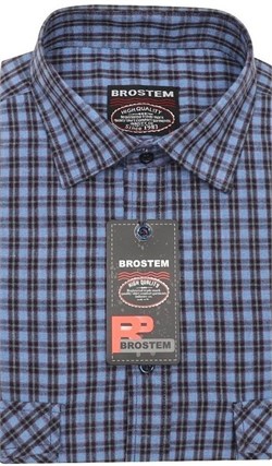 Теплая рубашка шерсть/хлопок Brostem KA16002C - фото 11640