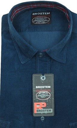 Вельветовая мужская рубашка приталенная хлопок 100 % Brostem V25 Z - фото 12131