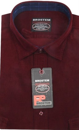 Вельветовая мужская рубашка приталенная хлопок 100 % Brostem V5 Z - фото 12146