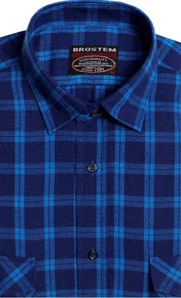 Фланелевая рубашка шерсть-хлопок BROSTEM 8LBR76-5(KA7050(9-2-5) - фото 14564