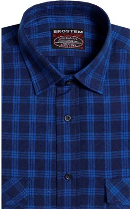 Фланелевая рубашка шерсть-хлопок BROSTEM 8LBR77-3 - фото 14582