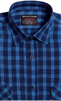 Фланелевая рубашка шерсть-хлопок BROSTEM 8LBR77-3 - фото 14584