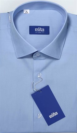 Голубая рубашка с коротким рукавом