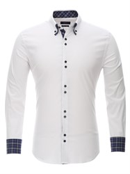 Приталенная белая рубашка Bawer RZ1111004-04